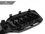 AutoTecknic Dry Carbon Fiber Dual-Slats Front Grille Set - F97 X3M LCI | F98 X4M LCI