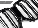 AutoTecknic Dual-Slats Gloss Black Front Grille - G06 X6 LCI