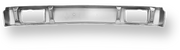Back side of the EMPI chrome front bumper for Porsche 914