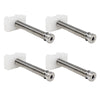 914Rubber Machined Stainless Headlight Adjuster Screw And Block Kit Set