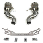 Fabspeed Porsche 992 Twin Turbo / Twin Turbo S Sport Catalytic Converters with GT2RS Style Outlets (2021+) (Image: 1)