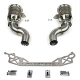 Fabspeed Porsche 992 Twin Turbo / Twin Turbo S Sport Catalytic Converters with GT2RS Style Outlets (2021+) (Image: 1)