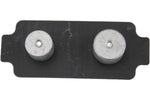 Front View Front brake pad shim for Porsche 911, Boxster, and Cayman, designed for perfect fit, quiet operation, and heat resistance. 24-month warranty included.