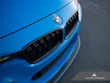 AutoTecknic Dual-Slats Stealth Black Front Grille Set - F30 3-Series