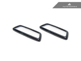 AutoTecknic Dry Carbon Front Seat Illuminated Emblem Surround Set - BMW M