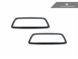 AutoTecknic Dry Carbon Front Seat Illuminated Emblem Surround Set - BMW M