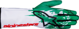 Competition Motorsport Alpinestars Tech-1 K V3 Karting Gloves FIA 8877-2022 white green