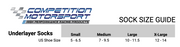Competition Motorsport Alpinestars Race V4 Nomex Socks size chart