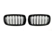 AutoTecknic Dual-Slats Gloss Black Front Grille Set - F15 X5 | F85 X5M & F16 X6 | F86 X6M