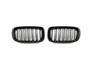 AutoTecknic Dual-Slats Stealth Black Front Grille Set - F15 X5 | F85 X5M & F16 X6 | F86 X6M