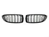 AutoTecknic Dual-Slats Gloss Black Front Grille Set - F32/ F36 4-Series | F80 M3 | F82 M4