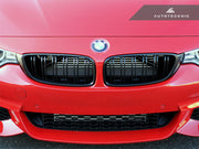 AutoTecknic Dual-Slats Stealth Black Front Grille Set - F32/ F36 4-Series | F80 M3 | F82 M4