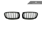 AutoTecknic Dual-Slats Gloss Black Front Grille Set - F30 3-Series