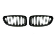 AutoTecknic Dual-Slats Stealth Black Front Grille Set - F06 Gran Coupe/ F12 Coupe/ F13 Cabrio | 6 Series & M6