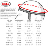 Competition Motorsport Bell GP2 Youth Helmet SFI 24.1 size chart helmet