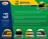 Bell Ayrton Senna 30 Year Legacy 1:2 Scale F1 Mini Helmet, Yellow and Pearl Liveries