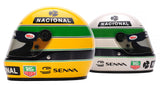 Bell Ayrton Senna 30 Year Legacy 1:2 Scale F1 Mini Helmet, Yellow and Pearl Liveries