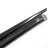 Rennline Front Carbon Fiber Garnish Rails: Lightweight, strong, and stylish carbon fiber replacement for OEM rails. Shop now at PMB Performance.