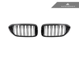 AutoTecknic Dual-Slats Gloss Black Front Grille Set - G30 5-Series Pre-LCI