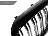 AutoTecknic Dual-Slats Gloss Black Front Grille Set - G30 5-Series Pre-LCI