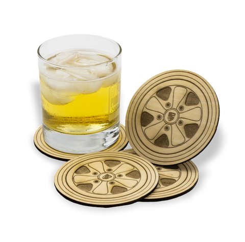 Fuchs Wheel Coasters are a great addition to your home. Have a car-inspired mancave? These are the perfect conversation starter. 