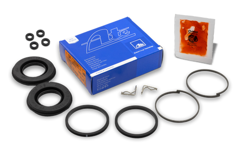 Complete Porsche brake caliper seal kit to maintain your brakes. Durable seals ensure smooth caliper function and extended service life