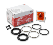 Premium Porsche brake caliper seal kit for maintaining brake reliability. High-quality seals ensure long-lasting caliper performance.