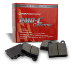 Ceramic Porsche brake pads with low noise and dust for high-performance braking and excellent modulation.