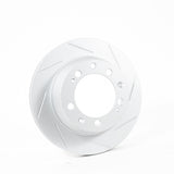 Rennline OE+ Left Rear Brake Rotor: Vented, slotted rotors for heat dissipation, rust protection, and improved stopping power. Shop now at PMB Performance.