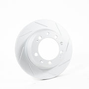 Rennline OE+ Left Front Brake Rotor: Vented, slotted rotors that dissipate heat, resist rust, and improve stopping power. Shop now at PMB Performance.