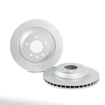 Rennline OE+ Front Brake Rotor Pair: High-performance rotors with heat dissipation, rust protection, and enhanced stopping power. Shop now at PMB Performance.