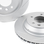 Rennline OE+ Front Brake Rotor Pair: High-performance rotors with heat dissipation, rust protection, and enhanced stopping power. Shop now at PMB Performance.