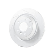 Rennline OE+ Left Rear Brake Rotor: Vented, slotted, and GEOMET-coated for quick heat dissipation, rust resistance, & performance. Shop now at PMB Performance.