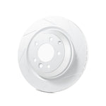Rennline OE+ Right Rear Brake Rotor: Vented, slotted, GEOMET-coated for heat dissipation, rust resistance, and performance. Shop now at PMB Performance.