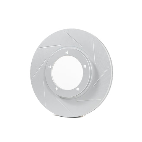 Rennline OE+ Right Rear Brake Rotor for Macan: Vented, slotted rotors with GEOMET coating for improved heat dissipation. Shop now at PMB Performance.