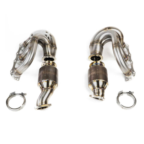 Fabspeed Porsche 981 Cayman GT4 / Boxster Spyder RENNKRAFT® Modular Headers with HJS Catalytic Converters (2015-2016) (Image: 1)