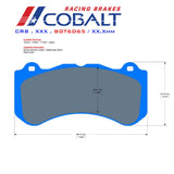 Cobalt XR1 Front Brake Pads for Corvette C8 Z06 Iron Rotor