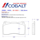 Competition Motorsport Cobalt Rear Racing Brake Pads D1001 rear