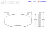 Competition Motorsport Cobalt Front Racing Brake Pads