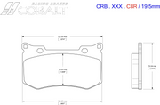 Competition Motorsport Cobalt Rear Racing Brake Pads