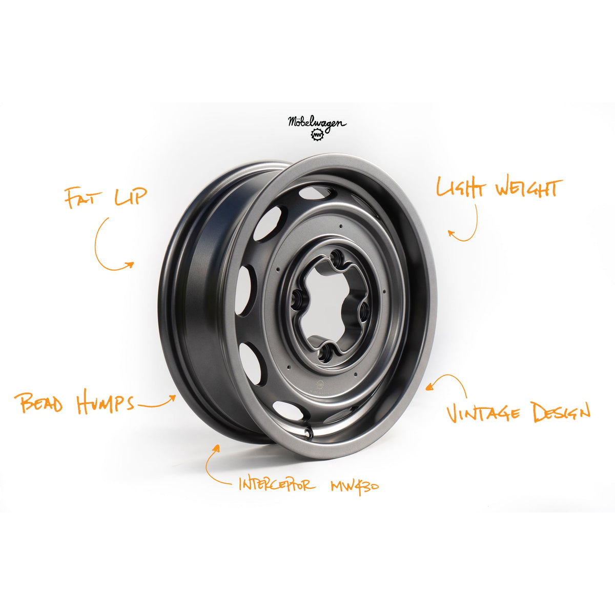 Möbelwagen 430G Interceptor Race Wheel for VW 4x130 Applications – PMB ...