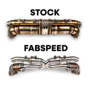 Fabspeed HJS Sport Cat X-Pipe for Porsche 992.2 Turbo S, product view 7