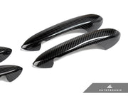 AutoTecknic Dry Carbon Door Handle Trim Set - G14 8-Series Convertible | G15 8-Series Coupe