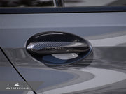 AutoTecknic Dry Carbon Door Handle Trim Set - G14 8-Series Convertible | G15 8-Series Coupe