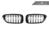 AutoTecknic Dual-Slats Gloss Black Front Grille Set - G30 5-Series Pre-LCI