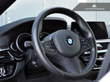 AutoTecknic Carbon Alcantara Steering Wheel Trim - G01 X3 | G02 X4