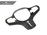 AutoTecknic Carbon Alcantara Steering Wheel Trim - G11/ G12 7-Series