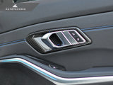AutoTecknic Dry Carbon Interior Door Handle Trim Set - G20 3-Series
