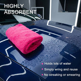 WASH&WHIPS Edgeless Microfiber Coral Fleece with Ultrasonic Edge 3 Pack