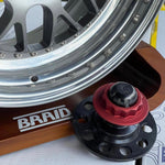 BRAID center lock adapters: Lightweight, durable, quick installation with Auto Retaining System. Fits BRAID center lock wheels. Shop now at PMB.